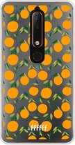 Nokia 6 (2018) Hoesje Transparant TPU Case - Oranges #ffffff