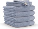 Walra badgoedset - 4x handdoek 50x100 cm + 4x washand 16x21 cm - Blauw