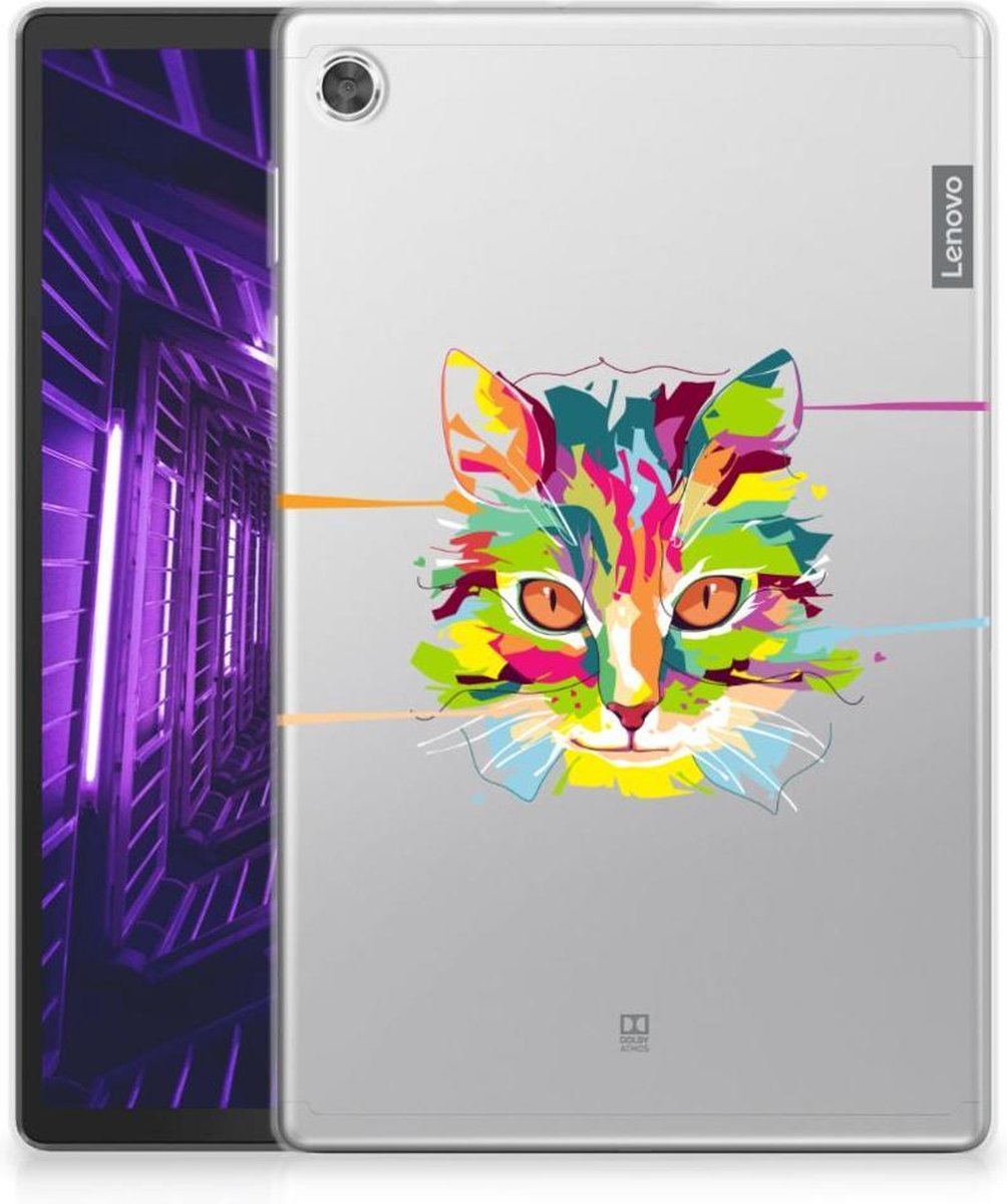 Back Cover voor Lenovo Tab M10 Plus Tablet Back Cover Cat Color