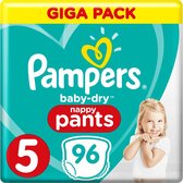 Pampers Baby Dry Nappy Pants - Taille 5 (12-17kg) - 96 Diaper Pants