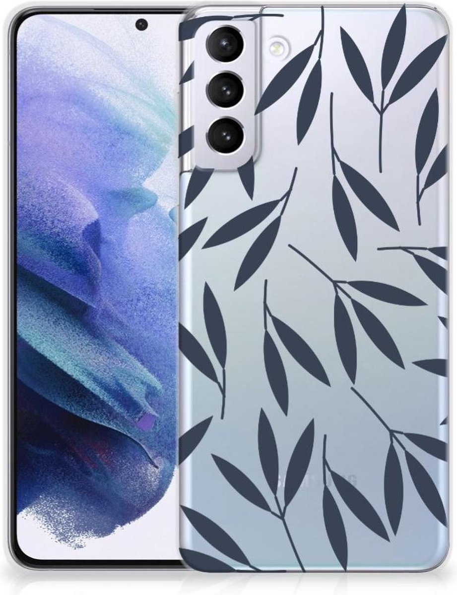 Samsung Galaxy S21 Plus TPU Case Leaves Blue