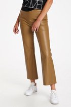 SOAKED IN LUXURY SLKaylee PU Kickflare Pants - Rubber Brown