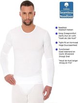 Brubeck Comfort Heren Ondergoed Shirt - Naadloos Ondershirt Elastisch Katoen - Wit M