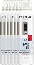 L’Oréal Paris Studio Line Essentials Invisi Fix 24H Micro-Diffusion Spray - 6 x 250 ml - Spray - Voordeelverpakking