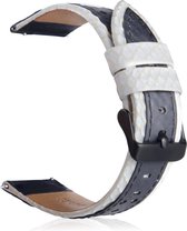 Leren bandje Samsung Gear S3 - Galaxy Watch 46mm SM-R810 wit | Watchbands-shop.nl