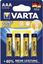 Varta Longlife Extra AAA Batterij - Alkaline - 4 stuks