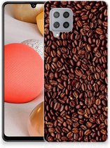 Hoesje Geschikt voor Samsung Galaxy A42 Telefoon Hoesje Koffiebonen