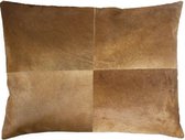 Sierkussen - Groot Dekensteek Koe Bruin/wit - Bruin En Beige - 60 Cm X 45 Cm