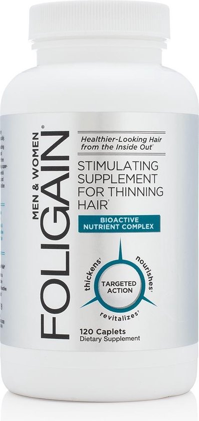 Foligain Haargroei Capsules - Supplement tegen Haaruitval - Voor Langer, Gezonder en Dikker Haar - Hair Vitamins - 120 stuks