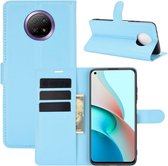 Book Case - Xiaomi Redmi Note 9T Hoesje - Lichtblauw