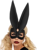 Leg avenue accesorios - Bad bunny oogmasker met oversized oren - Zwart