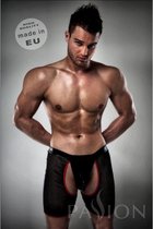 Passion men - onderbroek - sexy boxershorts  - zwart|rood - bijpassende string - L|XL
