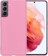 Samsung Galaxy S21 Plus Hoesje Siliconen Case Cover - Samsung S21 Plus Hoesje Cover Hoes Siliconen - Roze