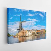 Onlinecanvas - Schilderij - Windmill De Adriaan In Haarlem. Netherlands Art Horizontal Horizontal - Multicolor - 40 X 50 Cm