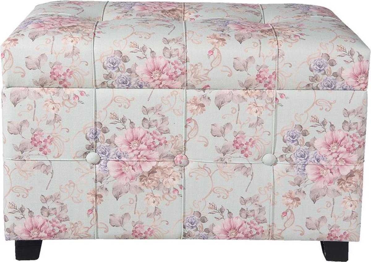 Clayre & Eef Bedsprei 140x220 cm Blauw Roze Katoen