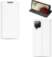 Hoesje Geschikt voor Samsung Galaxy A12 Bookcase Wit met Pashouder