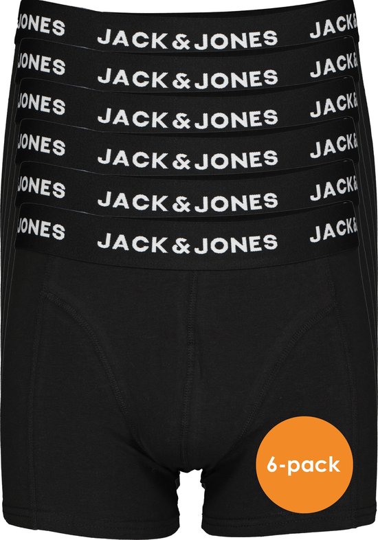 JACK & JONES boxers Jacanthony trunks (6-pack) - zwart -  Maat: