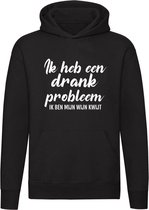 Ik heb een drank probleem Hoodie| sweater | drank | alcoholisme | kado | wijn | trui | verslaafd |unisex | capuchon