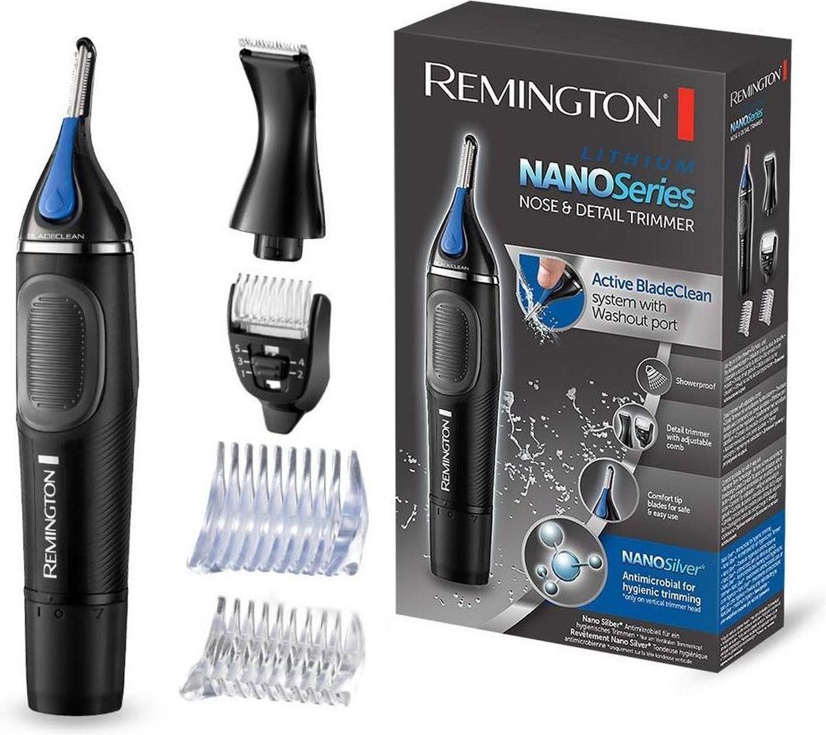 Remington NE3870 Nano Series Lithium - Neushaar- & Detailtrimmer, Wenkbrauw & Oorhaar Trimmer - Remington