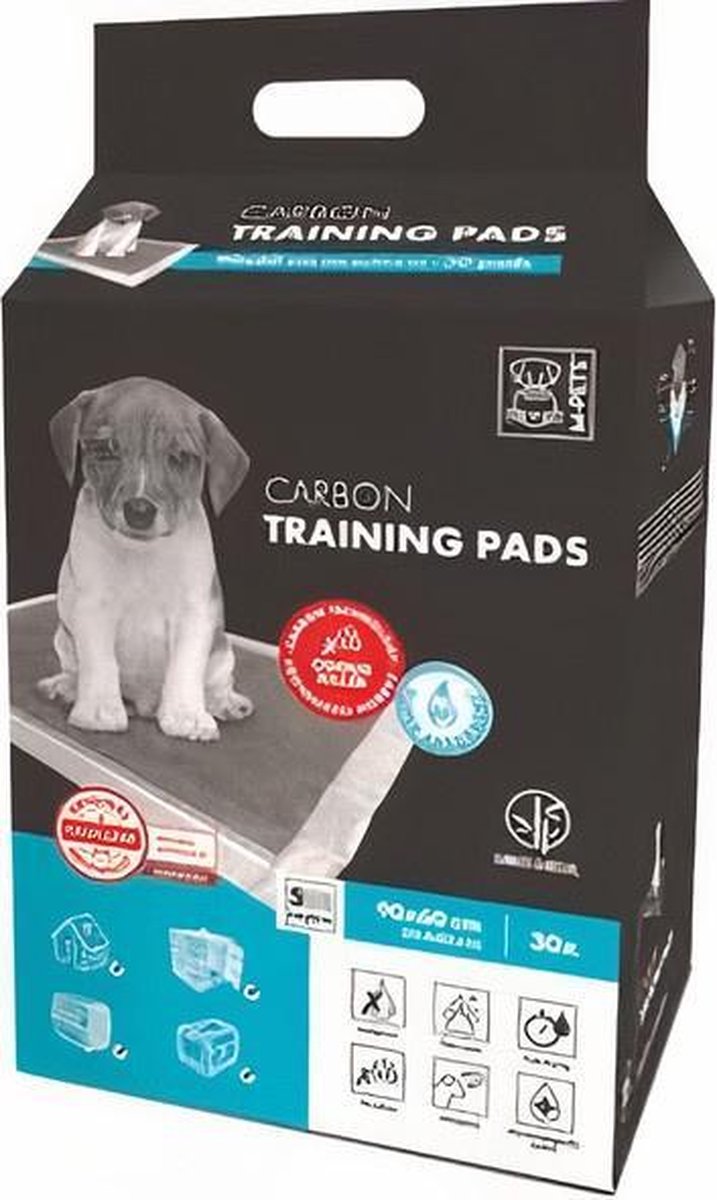 M-pets Trainingpads Carbon 90 X 60 Cm Textiel Wit 30 Stuks