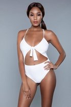 Bundle - Be Wicked Swimwear - Delaney Badpak - Wit Xs met glijmiddel