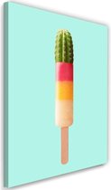 Schilderij Cactus waterijsje, 2 maten (wanddecoratie)
