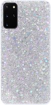 ADEL Premium Siliconen Back Cover Softcase Hoesje Geschikt voor Samsung Galaxy S20 Plus - Bling Bling Glitter Zilver