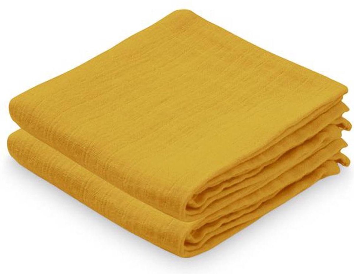 Hydrofiele doeken set van twee - mustard