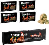 Samba Firelog - Haardblok - Paraffine - 1,1 kg. Inclusief 160 aanmaakblokjes