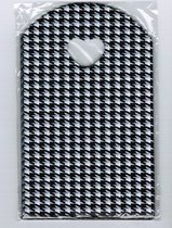 Traktatie zakjes 20x13cm (150 stuks) - zwart, wit kleine blokjes / cadeautasjes / kleine plastic tasjes