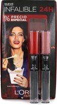 L'Oréal Infallible 24H 2 Step Lipstick - 111 Permanent Blush & 506 Red Infallible (Gift set)