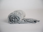 Yumeko hoeslaken jersey wit grijs 140x200x30  - Bio, eco & fairtrade
