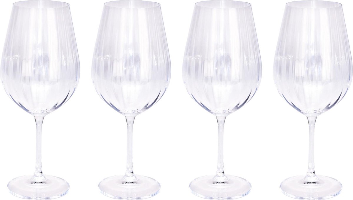 10x Rode wijnglazen 69 cl/690 ml van kristalglas - Kristalglazen - Wijnglas - Wijnen - Cadeau voor de wijnliefhebber