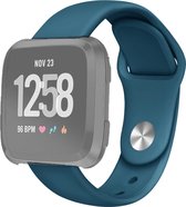 By Qubix - Fitbit Versa 1 / 2 & Lite siliconen bandje (large) - Blauwgroen - Fitbit versa bandjes