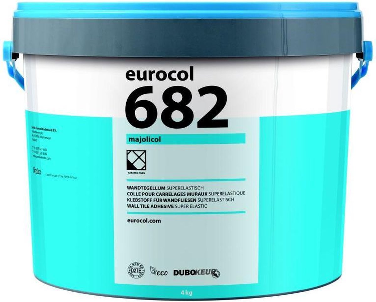 Eurocol 682 majolicol pasta tegellijm emmer a 1,5 kg., geen kleur
