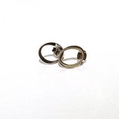 Oorbellen studs letter Alfabet - Zilver (letter O)