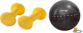 Tunturi - Fitness Set - Neopreen Dumbbellset 2 x 1,5 kg - Gymball Zwart met Anti Burst 90 cm