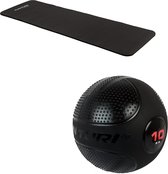 Tunturi - Fitness Set - Fitnessmat 180 x 60 x 1,5 cm - Slam Ball 10 kg