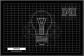 Kuotes Art - Ingelijste Poster Eindhoven - Muurdecoratie - 20 x 30 cm - zwart liggend