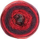 lana Grossa Breigaren - Gomitolo Finito 551 - Wijnrood-Donkerrood-Blauwviolet