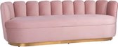 Bank roze velvet velours ovaal gouden rand (r-000SP38008)