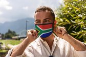 Mondkapje Mondmasker wasbaar Vlag Zuid afrika- Herbruikbaar - Wasbaar - Geschikt voor OV - Niet medisch - Antibacterieel - Met elastiek - Face Mask - Mondkapje wasbaar - Mondmasker