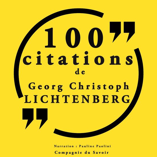 100 citations Georg Christophe Lichtenberg - cover