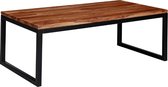 salontafel 110x40x60 cm Sheesham massief houten / metalen salontafel | Design salontafel in industriÃ«le stijl | Tafel woonkamer | Solide loungetafel