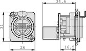 Neutrik NTR-NE8FDP Computer Rj45 Zilver