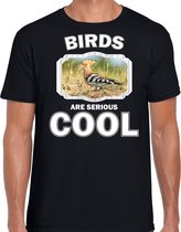 Dieren vogels t-shirt zwart heren - birds are serious cool shirt - cadeau t-shirt hop vogel/ vogels liefhebber XL