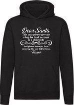Dear Santa, big fat bank account | hoodie | kersttrui | grappig | cadeau | kersttrui | capuchon