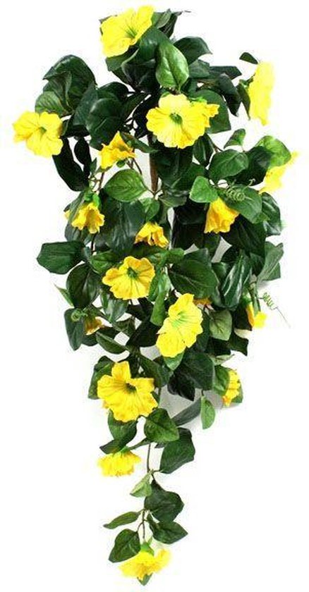 Petunia deluxe kunst hangplant 80cm - geel