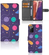 Smartphone Hoesje Geschikt voor Samsung Galaxy Note 20 Flip Case Portemonnee Space