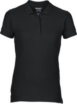 Gildan Dames Premium Katoen Sport Dubbele Pique Polo Shirt (Zwart)